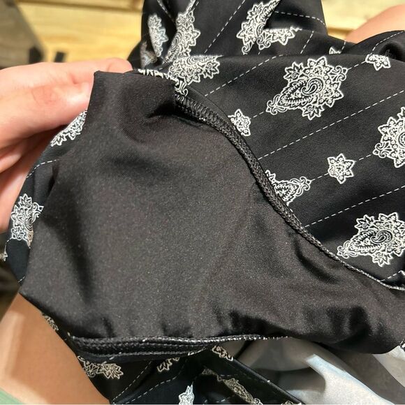 Lands' End Paisley Black One Piece Swimsuit Size.14 - Picture 9 of 9